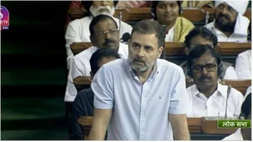Rahul gandhi speaks in lok sabha  pm modi thinks manipur not in india