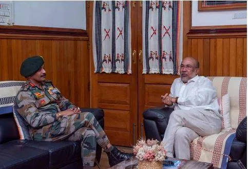 Assam rifles chief  manipur cm meet over security issues