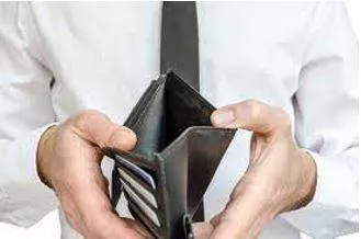Strapped - Short of money.