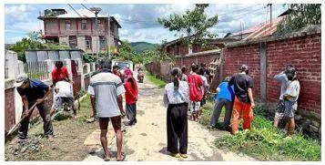 Ngos conduct cleanliness drive in manipur camps