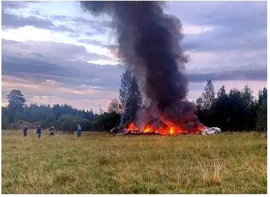 Russian mercenary chief yevgeny prigozhin feared dead in plane crash