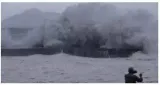Typhoon haikui makes landfall in taiwan