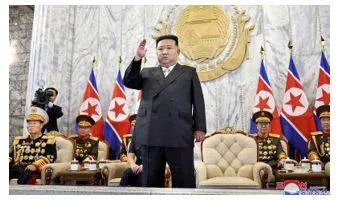 Russian  chinese officials attend north korea anniversary parade