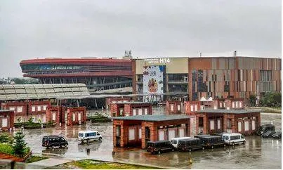 Rain woes at pragati maidan  aap hits out at l g  water cleared in an hour  official
