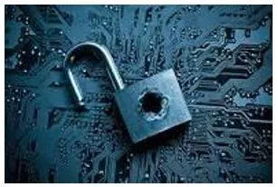 Breached - Make a gap in and break through (a wall, barrier, or defence).