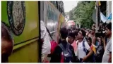 Denied train  tmc takes protesters to delhi on 50 buses for two rallies