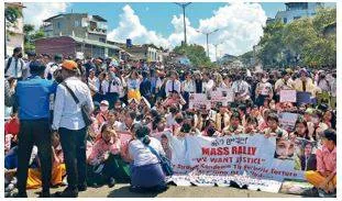 Protesters assaulted policeman in manipur and torched vehicle  police