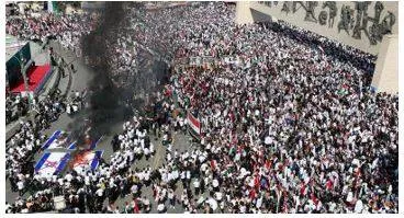 Protests across west asia supporting palestinians