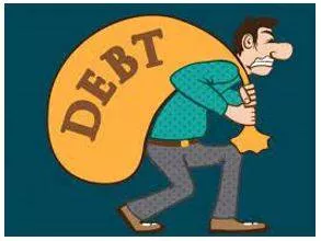 Debt - An amount of money that you owe to somebody.
