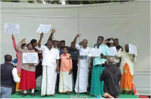Villagers protest at jantar mantar  seeking decision on reopening of sterlite copper