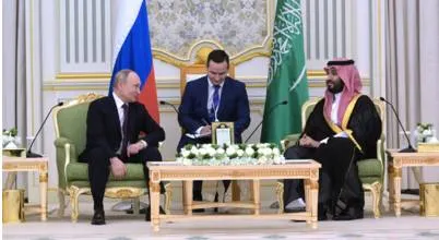 Putin hails saudi ties as he meets the crown prince