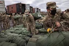 Troops - soldiers or armed forces.
