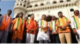 Telangana bjp mlas infuse ‘communal tone’ into oath taking event