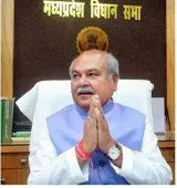 Ex union minister tomar is speaker of m p  assembly