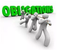 Obligation - Require or compel (someone) to undertake a legal or moral duty.