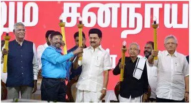 Amid fissures  cm stalin urges india bloc allies to stand united to defeat bjp