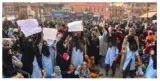 Jaipur muslim girl students protest against bjp mla balmukund acharya for objecting to girls wearing hijab