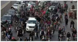Pakistani police used tear gas to disperse pre election rally by supporters of former leader imran khan