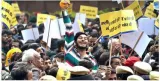 Aap  bjp hold tit for tat protests  traffic in capital comes to a halt