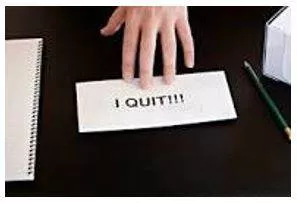 Resignation - Leave a job or office.