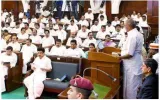 Governor’s ‘address’ delivered by speaker flays centre on gst  funds