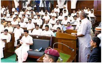 Governor’s ‘address’ delivered by speaker flays centre on gst  funds