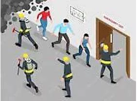 Evacuating - The act of moving people from a dangerous place to somewhere safe