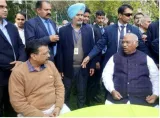 Kejriwal meets kharge as seat sharing talks for delhi back ‘on track’