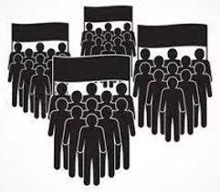 Faction - A small organized dissenting group within a larger one, especially in politics.