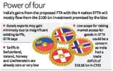 India to gain higher investments from fta pact with efta