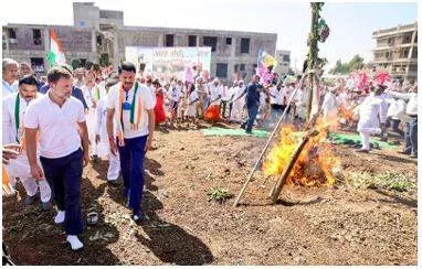 Rahul accuses bjp of making adivasis homeless