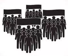 Faction - A small organized dissenting group within a larger one, especially in politics.