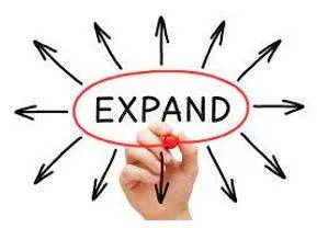 Expansion - To become or to make something bigger.