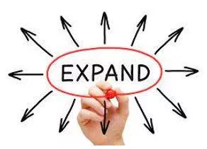 Expand - To become or to make something bigger.