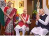 President murmu confers bharat ratna on l k  advani