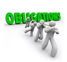 Obligation - Require or compel (someone) to undertake a legal or moral duty.