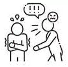 Intimidating - The action of intimidating someone, or the state of being intimidated.