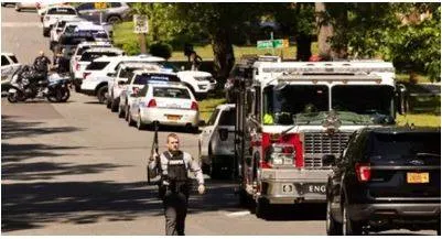 Four police officers killed and four others injured in charlotte  north carolina in a gun battle with a fugitive