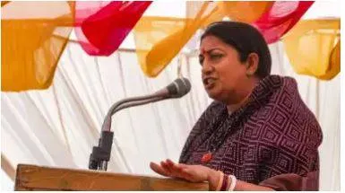 'accepted defeat'  union minister smriti irani takes jibe at rahul gandhi over rae bareli move