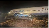 Video  boeing 737 plane skids off runway in senegal  10 injured