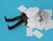 Swamped - Overwhelmed, especially with an excess of something.