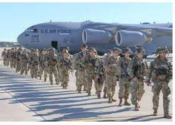 Deployed - To put soldiers or weapons in a position where they are ready to fight.