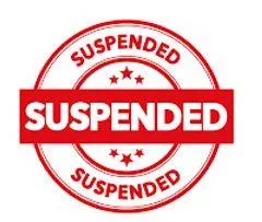 Suspended - Imposed by a judge or court but not enforced as long as no further offence is committed within a specified period.