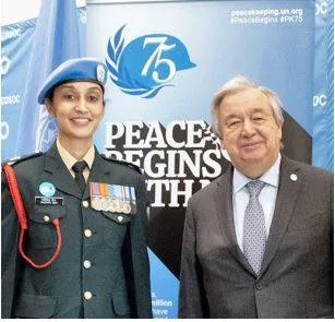 Indian peacekeeper gets u n  award on gender advocacy
