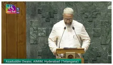 Owaisi defends 'jai palestine' slogan in parliament as bjp objects  ‘read what mahatma gandhi…’