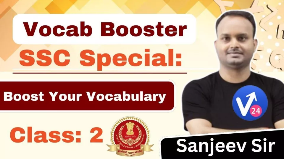 Boost your vocabulary | ssc cgl special | by sanjeev sir | vocab24