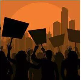 Protest - A statement or action expressing disapproval of or objection to something.