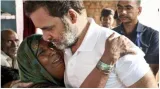 Rahul gandhi meets kin of those killed in hathras stampede