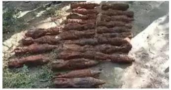 27 mortar shells from 1971 bangladesh war unearthed during excavation in west tripura