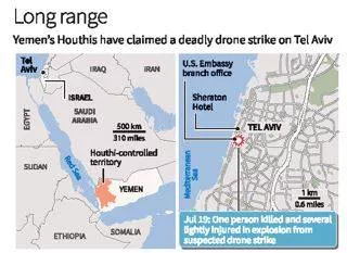 Houthi drone hits tel aviv  one killed  10 wounded
